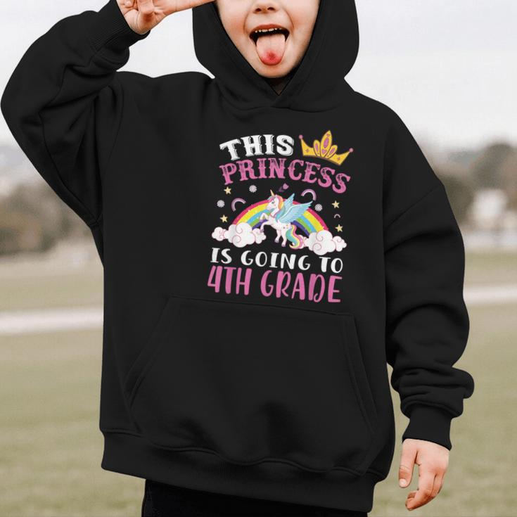 Princess Going To 4th Grade Tee For Girls Back To School Graphic Kid Hoodie Princess Going To 4th Grade Tee For Girls Back To School Graphic Kid Hoodie