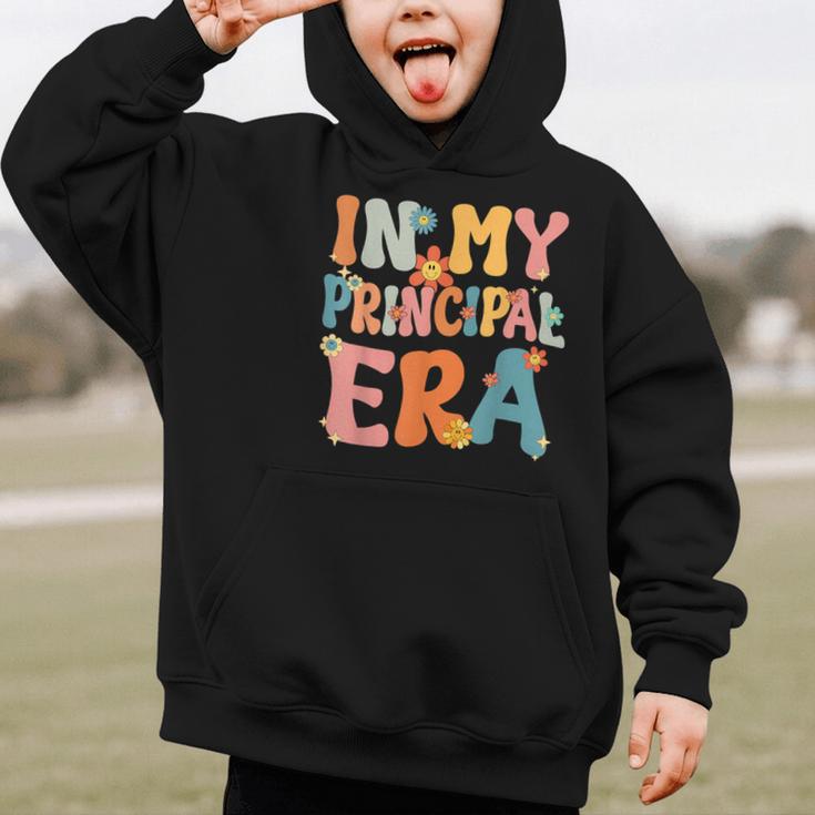 In My Principal Era Retro Groovy Back To School Principal Graphic Kid Hoodie In My Principal Era Retro Groovy Back To School Principal Graphic Kid Hoodie