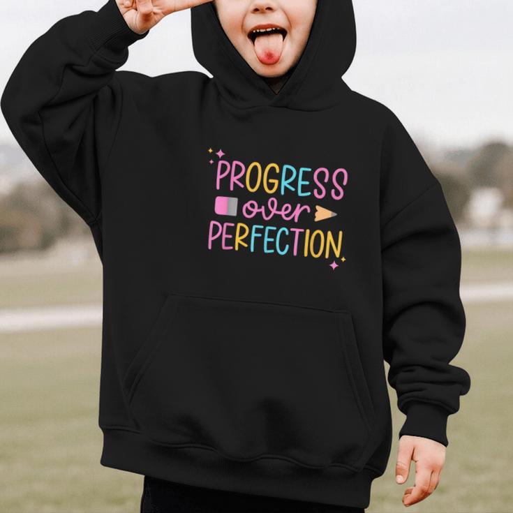 Progress Over Perfection Back To School Tshirt Graphic Kid Hoodie Progress Over Perfection Back To School Tshirt Graphic Kid Hoodie