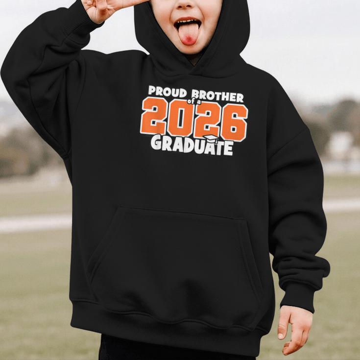 Proud Brother Of 2026 Graduate Matching Back To School O Graphic Kid Hoodie Proud Brother Of 2026 Graduate Matching Back To School O Graphic Kid Hoodie