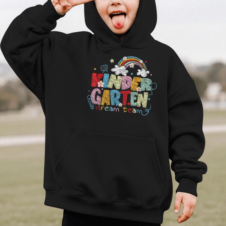 Rainbow Kindergarten Dream Painting Team Back To School Graphic Kid Hoodie Rainbow Kindergarten Dream Painting Team Back To School Graphic Kid Hoodie