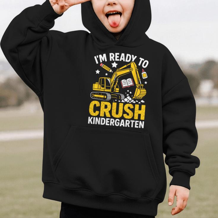 Im Ready To Crush Kindergarten Boys Back To School Graphic Kid Hoodie Im Ready To Crush Kindergarten Boys Back To School Graphic Kid Hoodie