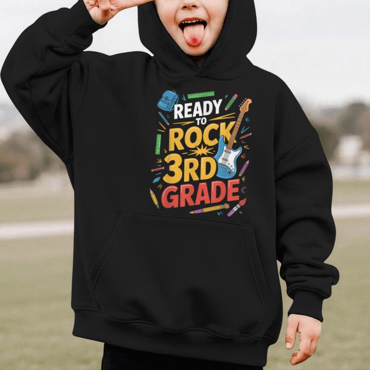 Ready To Rock 3rd Grade Music Back To School Graphic Kid Hoodie