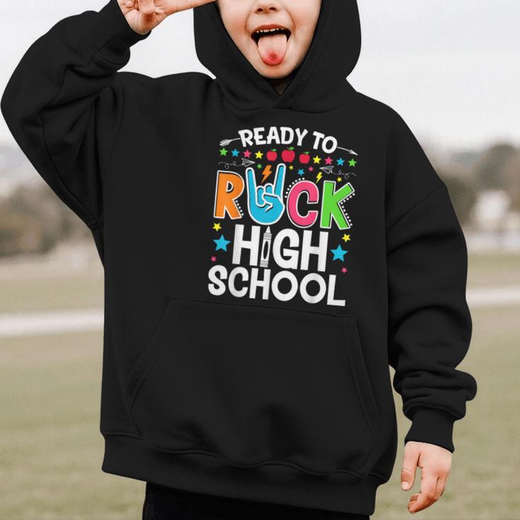 Ready To Rock High School First Day Back To School Graphic Kid Hoodie