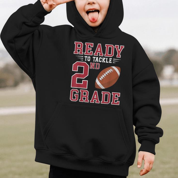 Ready To Tackle 2nd Grade Back To School First Day Of School Graphic Kid Hoodie Ready To Tackle 2nd Grade Back To School First Day Of School Graphic Kid Hoodie