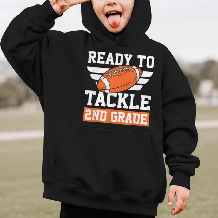 Ready To Tackle 2nd Grade Back To School Kids Football Graphic Kid Hoodie