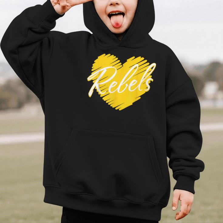 Rebels Heart Back To School Spirit GY Graphic Kid Hoodie Rebels Heart Back To School Spirit GY Graphic Kid Hoodie