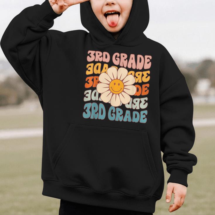Retro 3rd Grade Daisy Colorful Back To School Third Grade Graphic Kid Hoodie Retro 3rd Grade Daisy Colorful Back To School Third Grade Graphic Kid Hoodie
