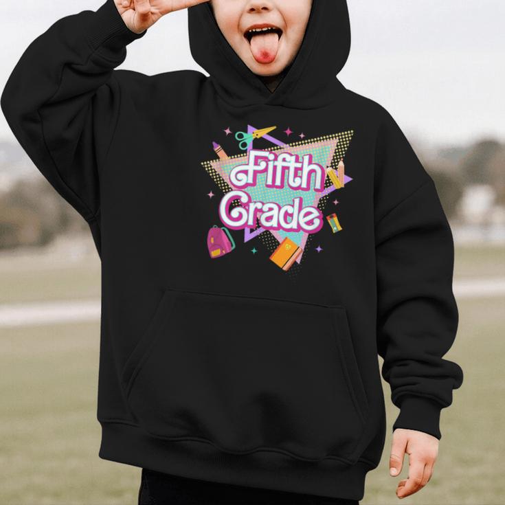 Retro 90s 5th Grade Back To School First Day Of Fifth Grade Graphic Kid Hoodie Retro 90s 5th Grade Back To School First Day Of Fifth Grade Graphic Kid Hoodie