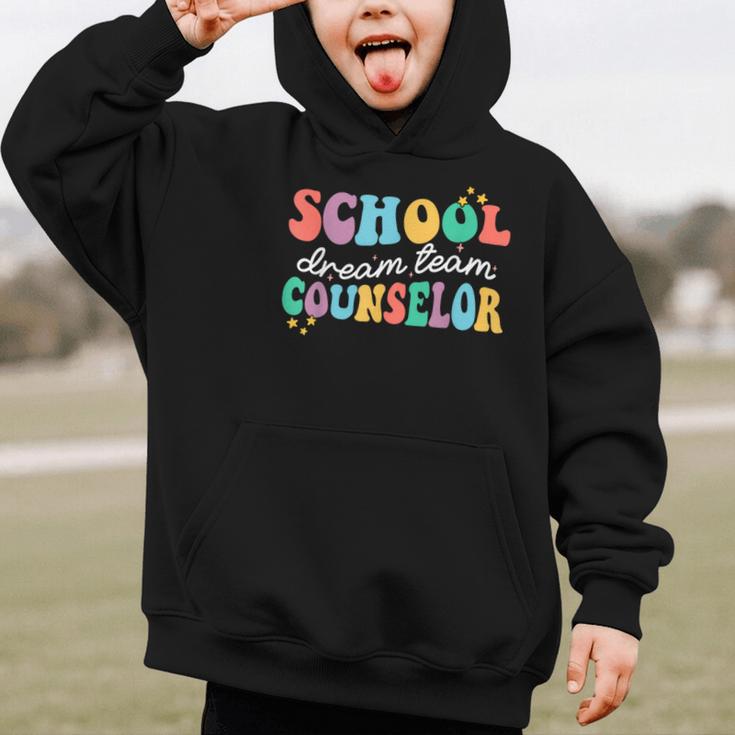 School Counselor Dream Squad Team Back To School Counseling Graphic Kid Hoodie School Counselor Dream Squad Team Back To School Counseling Graphic Kid Hoodie