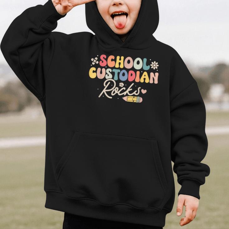 School Custodian Rocks Shirt Back To School Groovy Graphic Kid Hoodie School Custodian Rocks Shirt Back To School Groovy Graphic Kid Hoodie