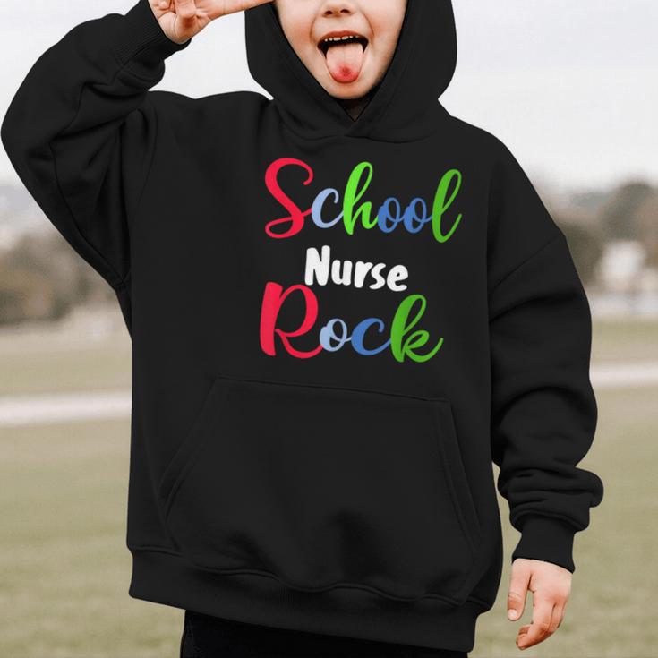 School Nurse Rock Back To School -Funny Nurses School Graphic Kid Hoodie School Nurse Rock Back To School -Funny Nurses School Graphic Kid Hoodie
