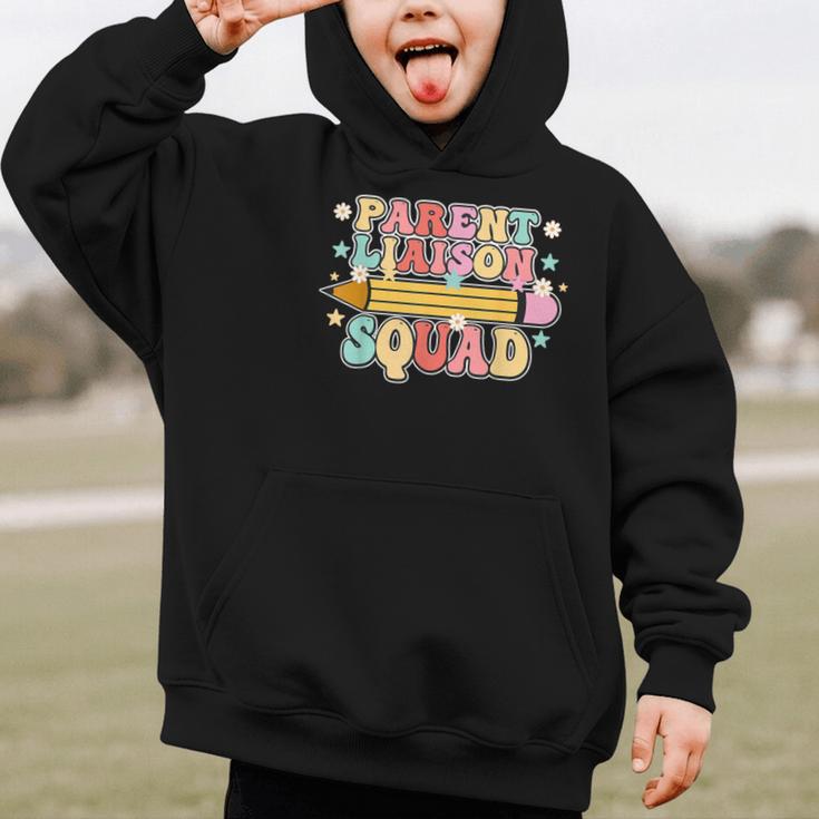 School Parent Liaison Squad Retro Back To School Graphic Kid Hoodie
