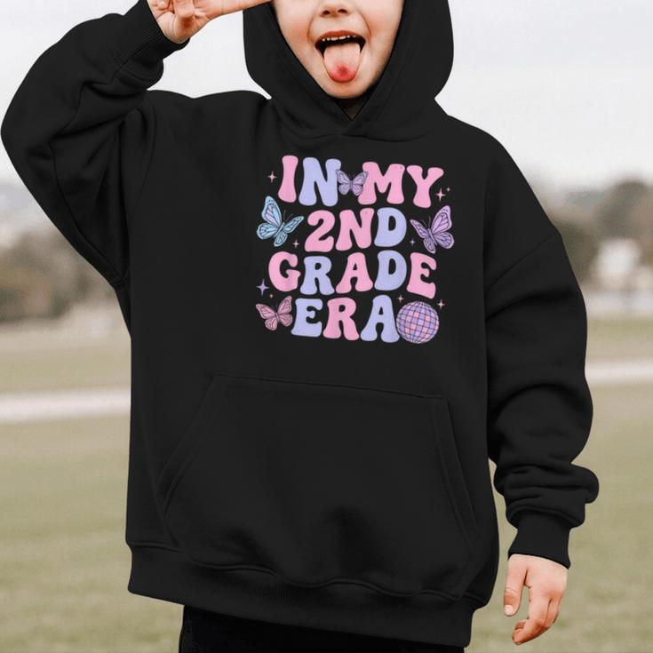 In My Second 2nd Grade Era Groovy Back To School Students Graphic Kid Hoodie In My Second 2nd Grade Era Groovy Back To School Students Graphic Kid Hoodie