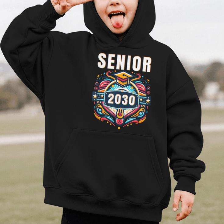 Senior 30 Class Of 2030 Back To School Graduation 2030 Graphic Kid Hoodie