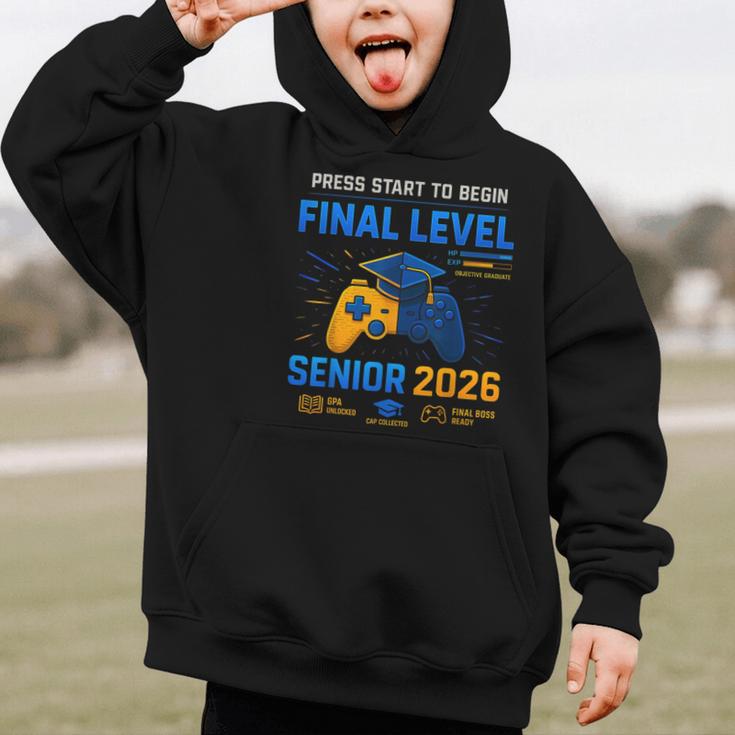 Senior Class Of 2026 Back To School Gamer Senior 2026 Graphic Kid Hoodie