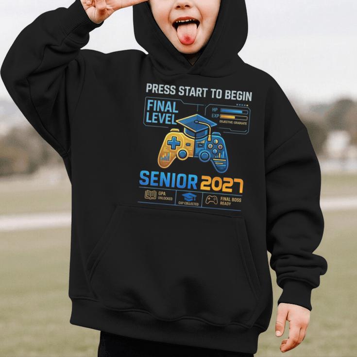 Senior Class Of 2027 Back To School Gamer Boys Senior 2027 Graphic Kid Hoodie Senior Class Of 2027 Back To School Gamer Boys Senior 2027 Graphic Kid Hoodie