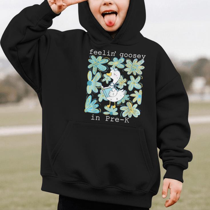 Silly Goose Back To School Feelin’ Goosey Pre-K Graphic Kid Hoodie