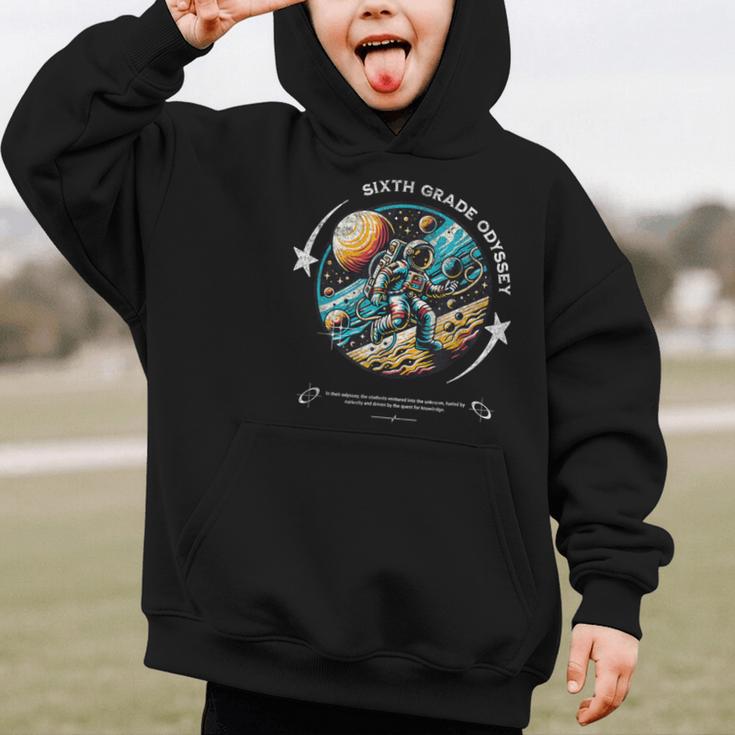 Sixth Grade Back To School Space Rocket Astronaut Graphic Kid Hoodie Sixth Grade Back To School Space Rocket Astronaut Graphic Kid Hoodie