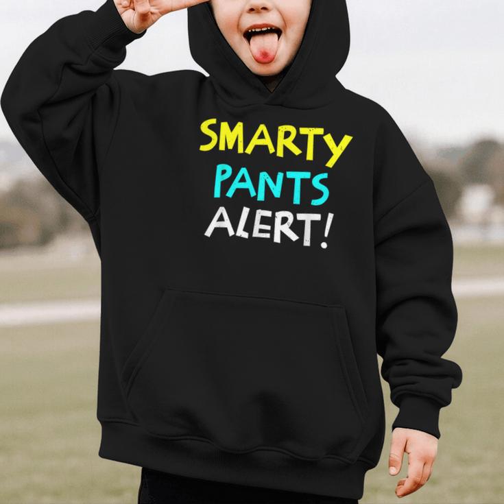 Smarty Pants Alert Nerd & Kids Back To School Graphic Kid Hoodie Smarty Pants Alert Nerd & Kids Back To School Graphic Kid Hoodie