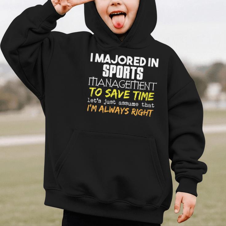 Sports Management Major For Back To School Graphic Kid Hoodie Sports Management Major For Back To School Graphic Kid Hoodie