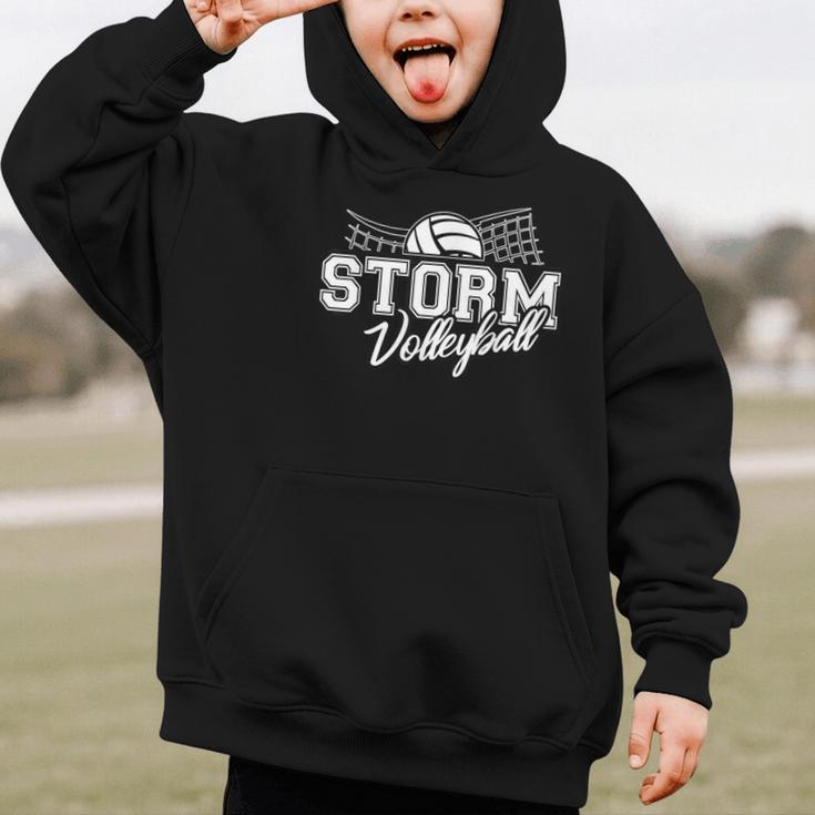 Storm Volleyball Back To School Spirit Graphic Kid Hoodie Storm Volleyball Back To School Spirit Graphic Kid Hoodie