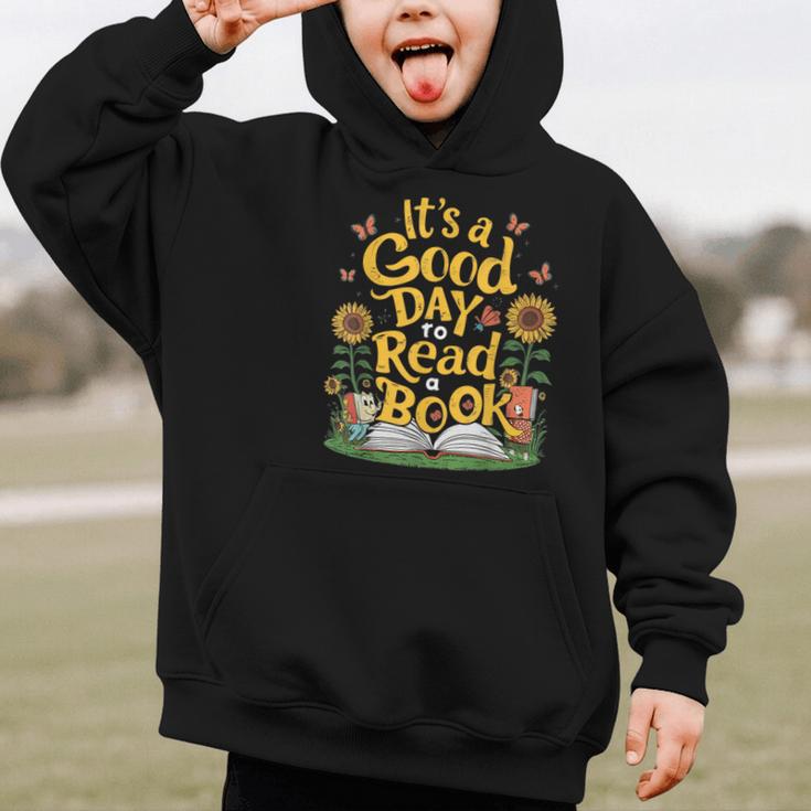 Student It's A Good Day To Read a Book Back To School Graphic Kid Hoodie Student It's A Good Day To Read a Book Back To School Graphic Kid Hoodie