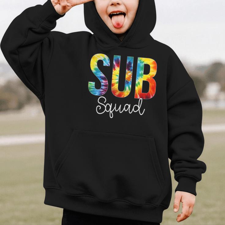 Sub Squad For Work Tie Dye Back To School Appreciation Day Graphic Kid Hoodie Sub Squad For Work Tie Dye Back To School Appreciation Day Graphic Kid Hoodie