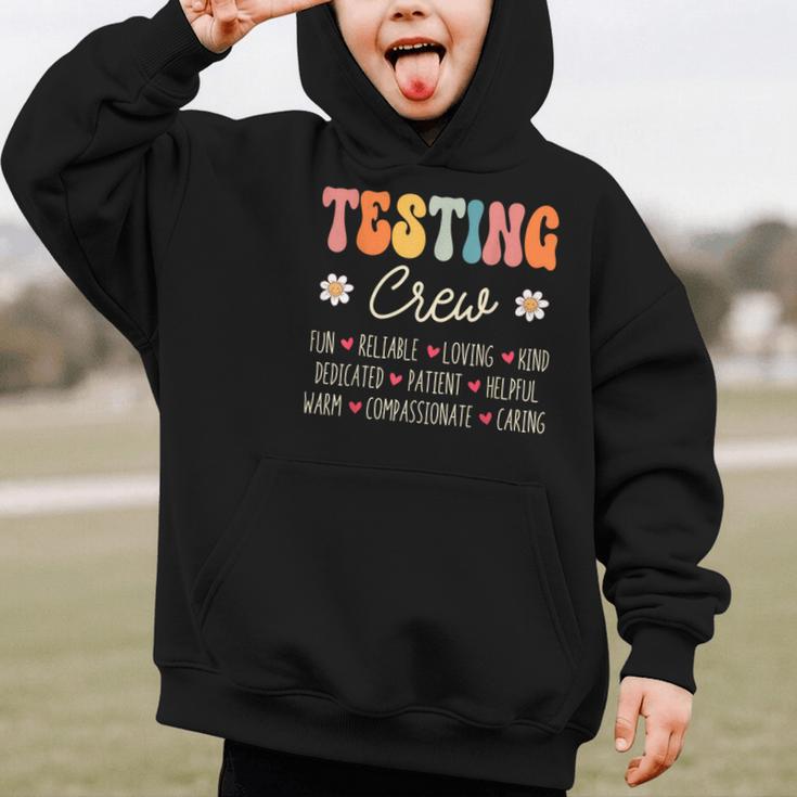 Testing Crew Appreciation Week Back To School Graphic Kid Hoodie Testing Crew Appreciation Week Back To School Graphic Kid Hoodie