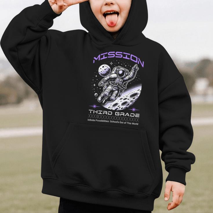 Third Grade Back To School Space Rocket Astronaut Graphic Kid Hoodie Third Grade Back To School Space Rocket Astronaut Graphic Kid Hoodie