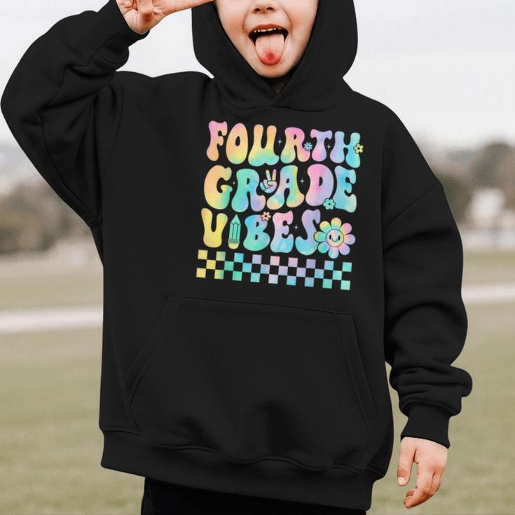 Tie Dye 4th Grade Vibes Fourth Grade Retro Back To School Graphic Kid Hoodie Tie Dye 4th Grade Vibes Fourth Grade Retro Back To School Graphic Kid Hoodie