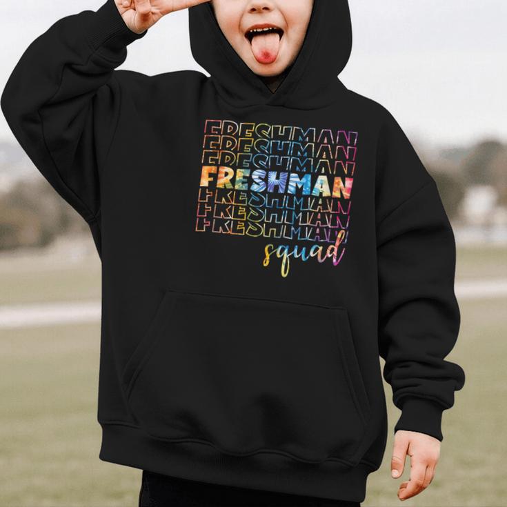 Tie Dye Freshman Squad 9th Grade Back To School High School Graphic Kid Hoodie Tie Dye Freshman Squad 9th Grade Back To School High School Graphic Kid Hoodie