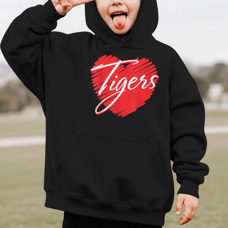 Tigers Heart Back To School Spirit R Graphic Kid Hoodie Tigers Heart Back To School Spirit R Graphic Kid Hoodie