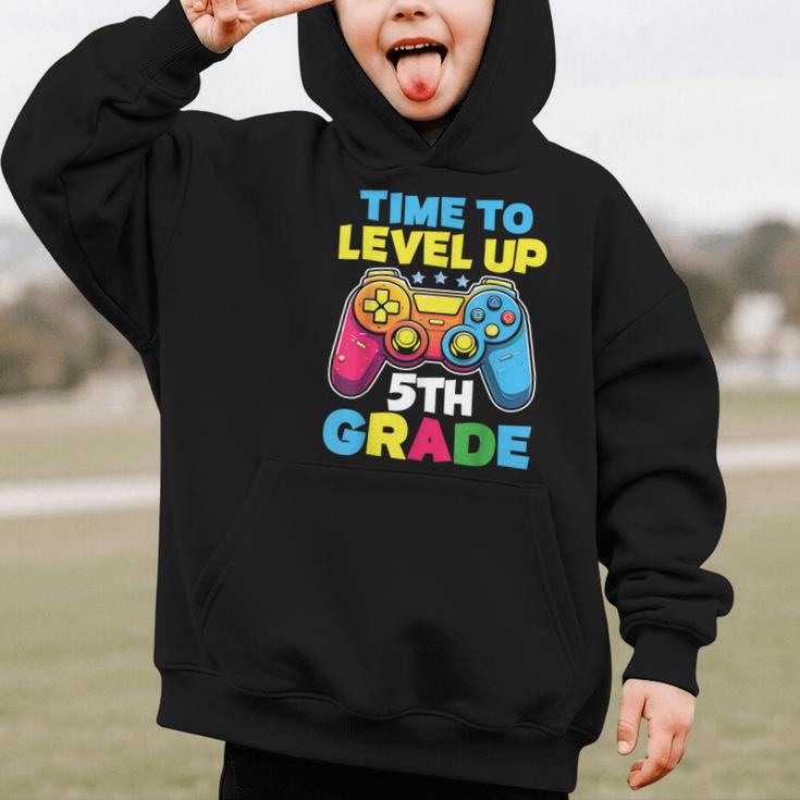 Time To Level Up 5th Grade Video Gamer Kids Back To School Graphic Kid Hoodie