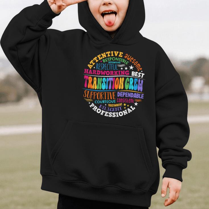 Transition Crew Squad Appreciation Week Back To School Graphic Kid Hoodie
