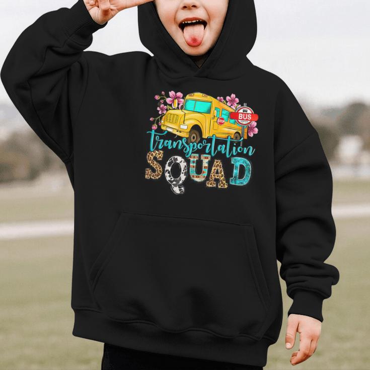 Transportation Squad Bus Driver School Bus Back To School Graphic Kid Hoodie