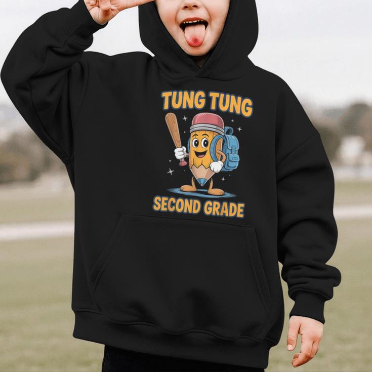 Tung Tung Sahur 2nd Grade Italian Brainrot Back To School Graphic Kid Hoodie Tung Tung Sahur 2nd Grade Italian Brainrot Back To School Graphic Kid Hoodie