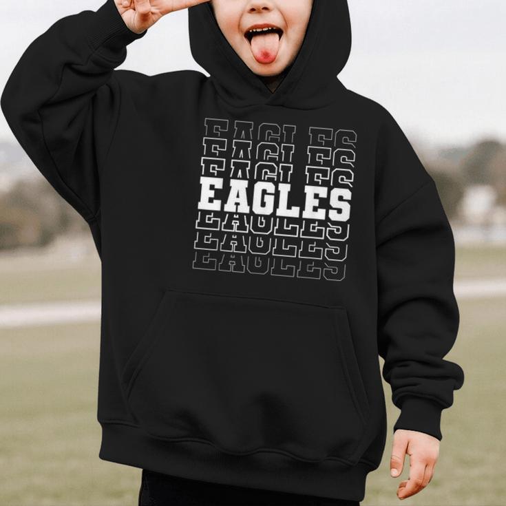 Vintage Eagles High School Go Eagles Pride Back To School Graphic Kid Hoodie Vintage Eagles High School Go Eagles Pride Back To School Graphic Kid Hoodie