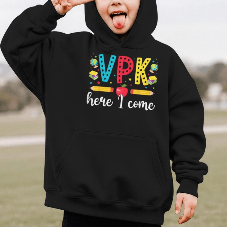 VPK Here I Come VPK Back To School VPK First Day Of VPK Graphic Kid Hoodie