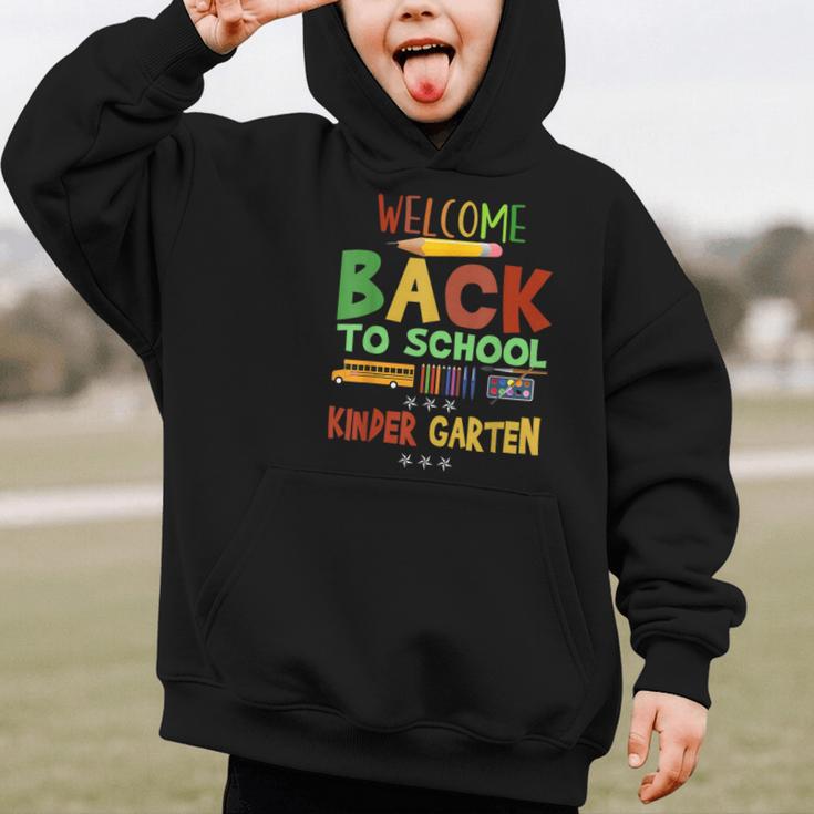 Welcome Back To School Kinder Garten First Day Of School Kid Graphic Kid Hoodie Welcome Back To School Kinder Garten First Day Of School Kid Graphic Kid Hoodie