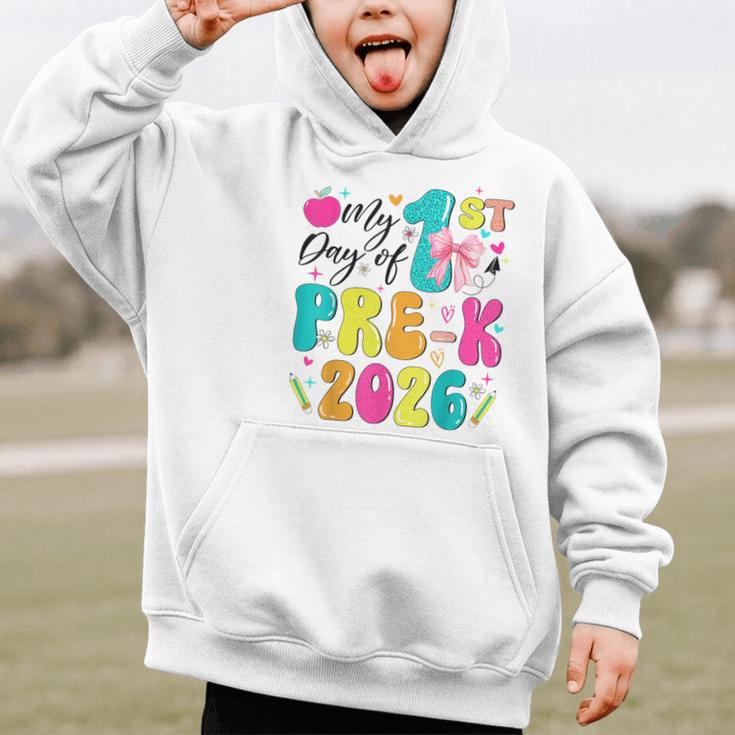 My 1st Day Of Pre-K 2026 Back To School Bow PreK Kids Girls Graphic Kid Hoodie