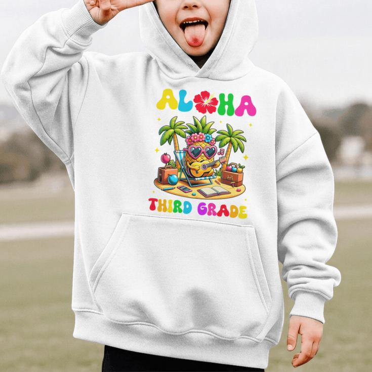 Aloha Third Grade Pineapple Hawaii Back To School Kids Girl Performance Graphic Kid Hoodie Aloha Third Grade Pineapple Hawaii Back To School Kids Girl Performance Graphic Kid Hoodie