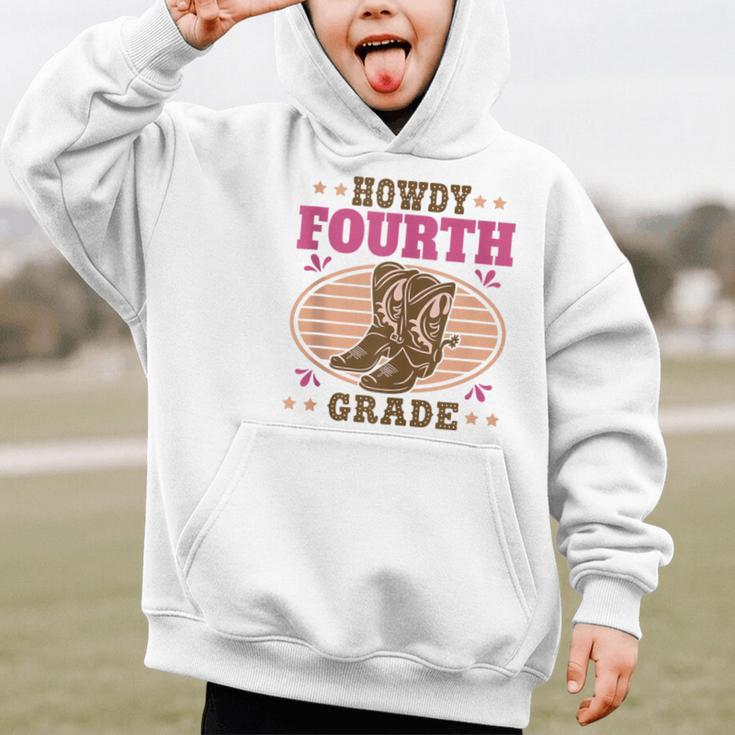 Back To School Howdy Fourth Grade Girls Graphic Kid Hoodie