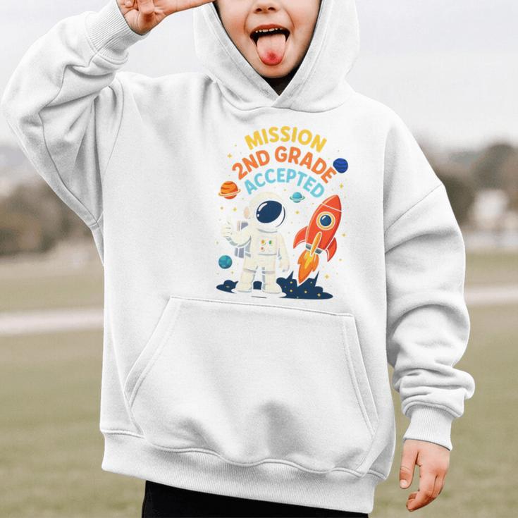 Back To School Mission Second 2nd Grade Accepted Astronaut Premium Tri-Blend Graphic Kid Hoodie