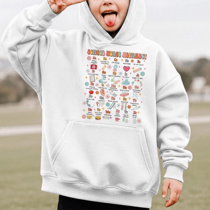Back To School School Nurse Alphabet School Nurse Life Graphic Kid Hoodie Back To School School Nurse Alphabet School Nurse Life Graphic Kid Hoodie