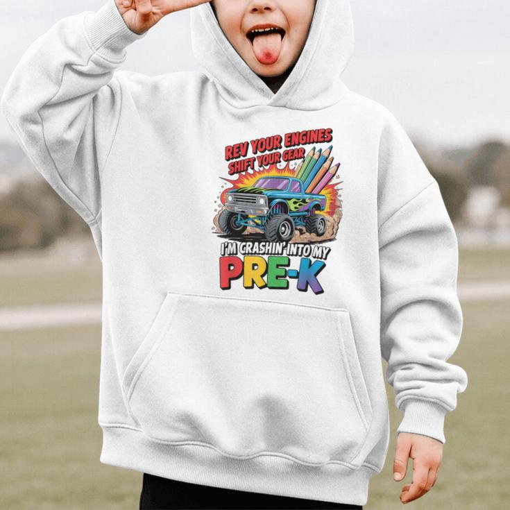 Back To School Pre-K Preschool Monster Truck First Day Boys Graphic Kid Hoodie