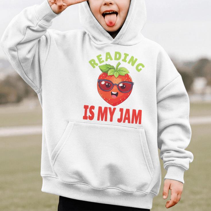 Back To School Reading Is My Jam School Librarian Premium Tri-Blend Graphic Kid Hoodie