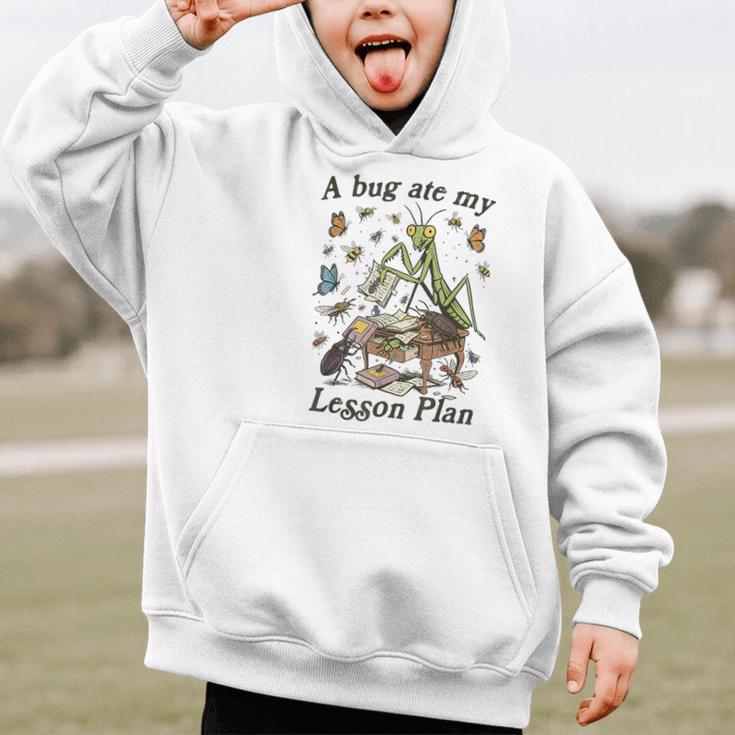 Bug Lover Insect Back To School A Bug Ate My Lesson Plan Graphic Kid Hoodie