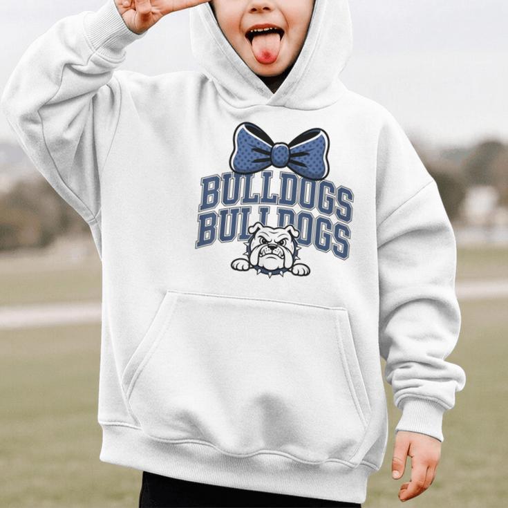 Bulldogs Mascot Team Spirit Sports Fan Back To School Graphic Kid Hoodie Bulldogs Mascot Team Spirit Sports Fan Back To School Graphic Kid Hoodie