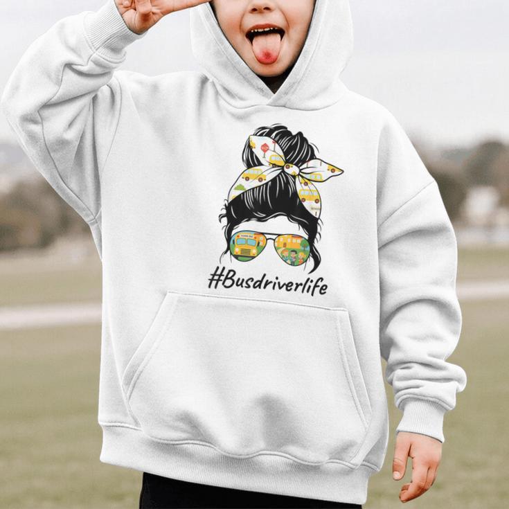 Bus Driver Life Messy Bun Back To School Bus Driver Graphic Kid Hoodie Bus Driver Life Messy Bun Back To School Bus Driver Graphic Kid Hoodie